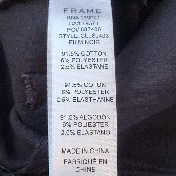 Frame Black Denim Le Crop Mini Boot Lace Up Jeans Womens Size 30 - Picture 6 of 6